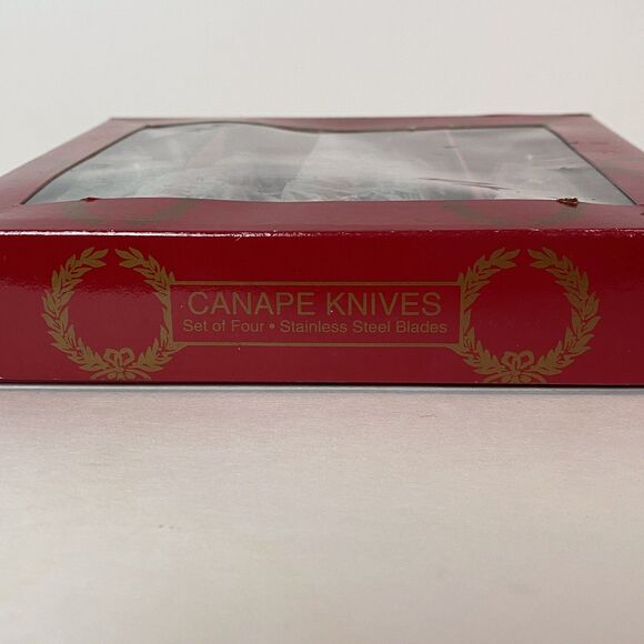 VTG Home for the Holidays Canapé Cheese Knives Christmas Designs Holiday Hosting - Picture 4 of 5